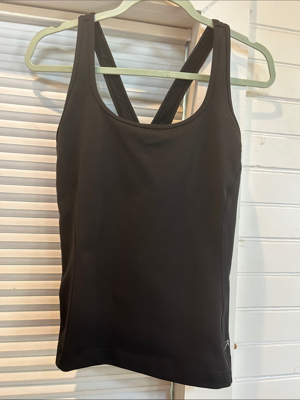 Ativa Black Racerback Tank Built-In Shelf Bra Workout Top Size M